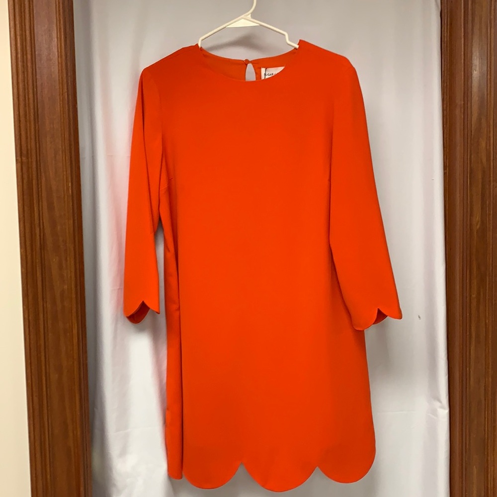 Sugar Lipz Orange Shift Dress (NWT)